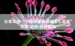 分享实测“小程序雀神麻将怎么能赢”作弊(透视)透视辅助