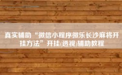 真实辅助“微信小程序微乐长沙麻将开挂方法”开挂(透视)辅助教程