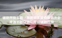 辅助开挂工具“贵阳微乐捉鸡麻将外卦神器下载安装”开挂辅助详细