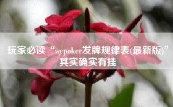 玩家必读“wepoker发牌规律表(最新版)”其实确实有挂