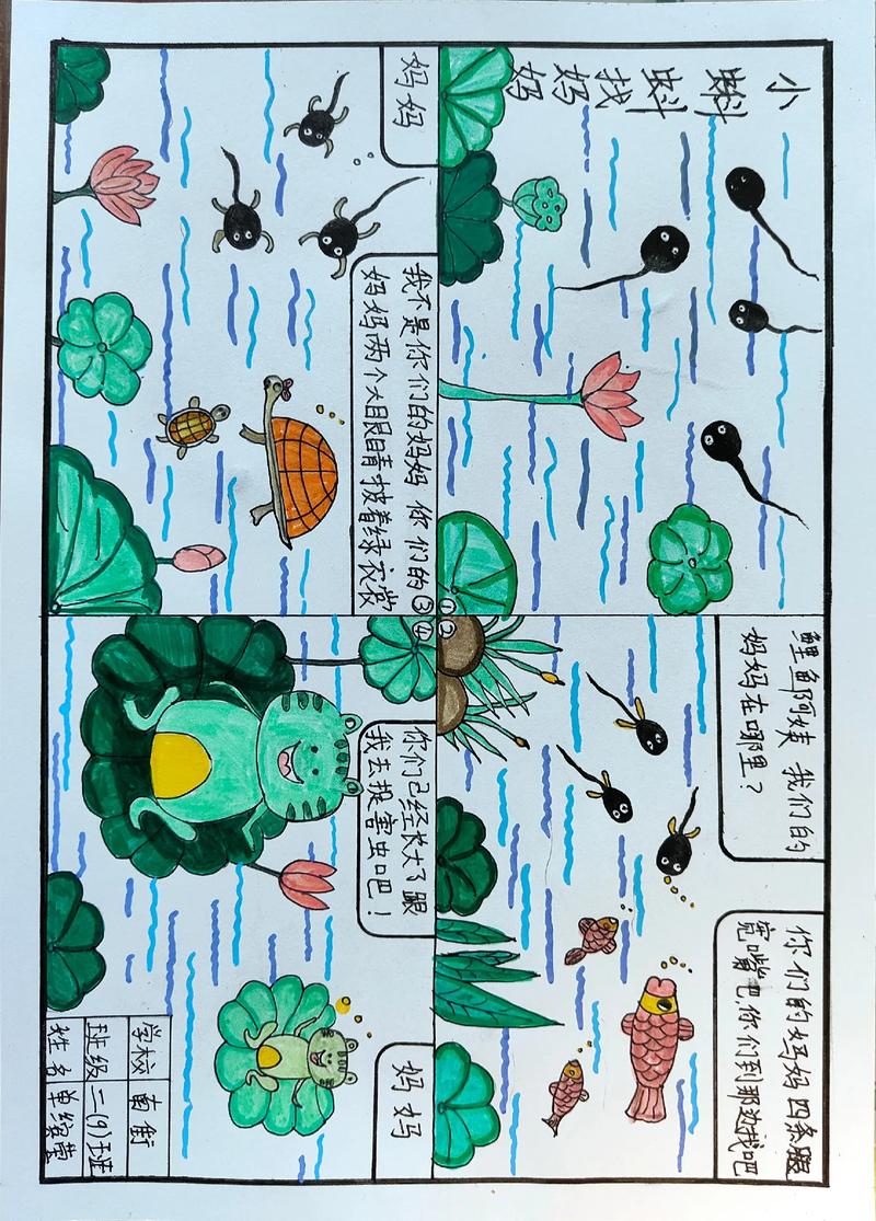 小蝌蚪找妈妈的故事图片(小蝌蚪找妈妈故事图片 顺序图)