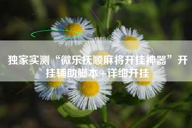 独家实测“微乐抚顺麻将开挂神器	”开挂辅助脚本+详细开挂
