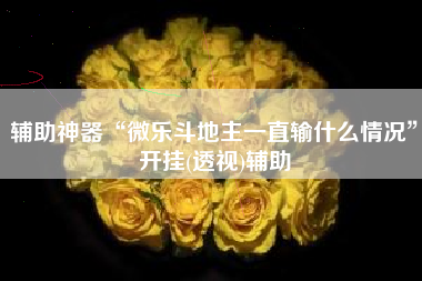 辅助神器“微乐斗地主一直输什么情况	”开挂(透视)辅助