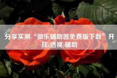 分享实测“微乐辅助器免费版下载”开挂(透视)辅助