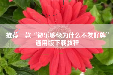 推荐一款“微乐够级为什么不发好牌	”通用版下载教程